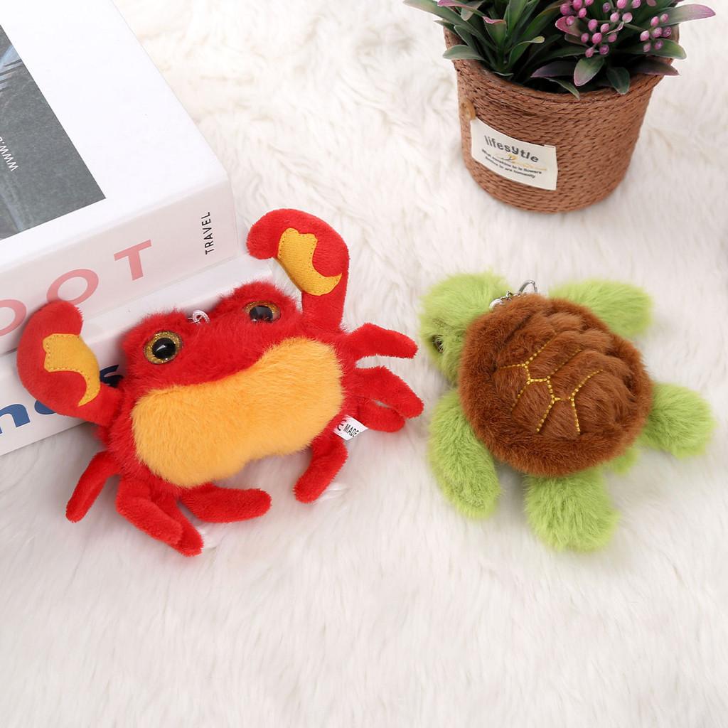Underwater Animal Plush Keychain With Pp Cotton Filling For Girls Gift And Bag Decoration