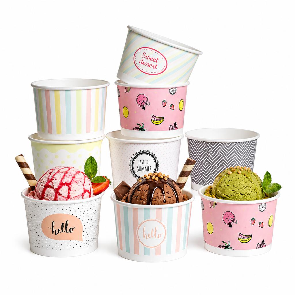 Kram Pastele Paper Ice Bowls .