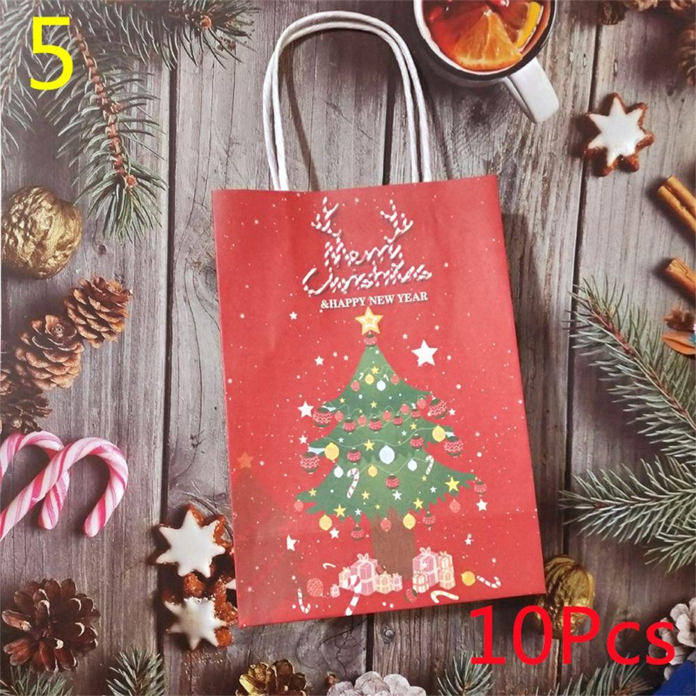 Bag Cookie Packaging Bags Cake Package Santa Claus Christmas Gift Bags Elk Kraft Paper Gift Box