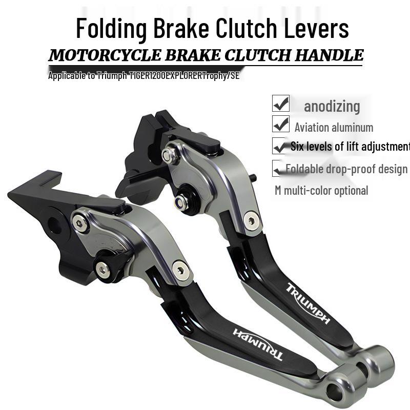 

Triumph TIGER1200 EXPLORER Trophy/SE Adjustable Folding Brake Clutch Lever Blue and black