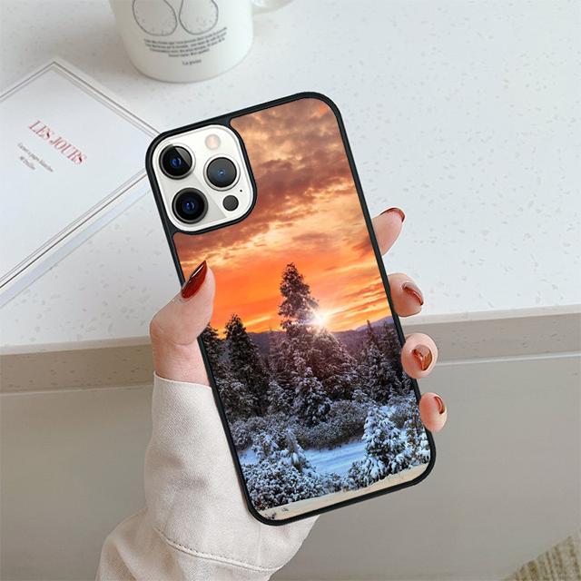 Winter Landscape Phone Case For iPhone 17 Air 13 12 14 15 16  Cover For Apple 14 15 16 Pro Max 6S Plus Coque