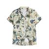 Camicia Hawaiana Estiva a Maniche Corte da Uomo Top con Stampa per Vacanze al Mare 100% Poliestere