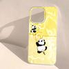 Cute Panda Cartoon Gradient Phone Case For Samsung Galaxy A56 A07 A17 A55 A36 A26 A16 A53 A06 A14 A24 A34 A54 A15 A12 Hard Cover