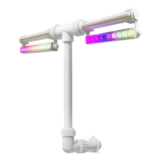 Bazénová fontána se 7barevným LED světlem, nastavitelná dvojitá rozprašovací fontána, bazénová vodní fontána, postřikovač pro nadzemní i zapuštěné bazény