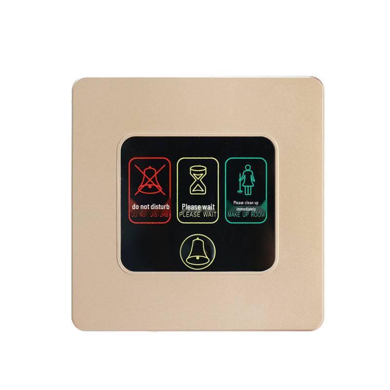 86-Type Hotel Door Switch: Do Not Disturb, Clean Now, Doorbell & LED Indicator