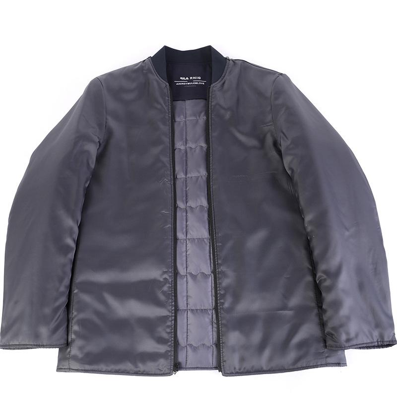 Autumn Men's Middle-aged Lapel Silk Cotton Clothes, Middle-aged and Elderly Winter Thickened Jackets, Daddy Cotton Clothes