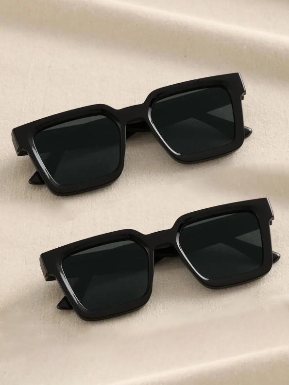 

2/3 pcs Women Men Square Frame Fashion Sunglasses For Vacation Driving UV400 Cycling Accessories