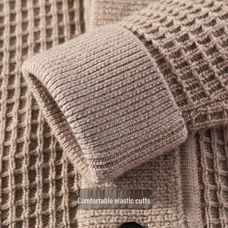 Men's 100% Wool Shawl Collar Cardigan