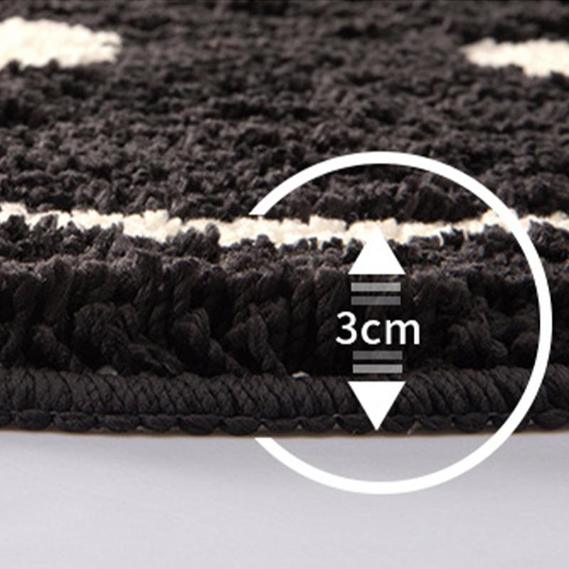 Bathroom Absorbent Floor Mat Love Heart Pattern Plush Thick Carpet Toilet Kitchen Entrance Door Anti Slip Foot Mat Modern Rug