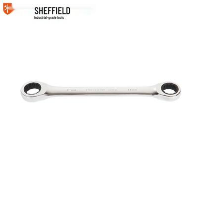 SHEFFIELD Metric Precision Polished Double Box End Ratchet Wrench