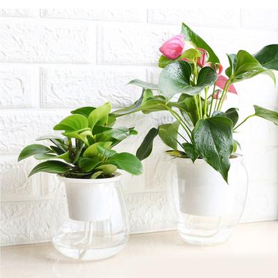 Pot de fleurs Double couche à Absorption d'eau automatique, trou de Drainage, respirant, paresseux, auto-absorbant, Pot de plantes, fournitures de jardin