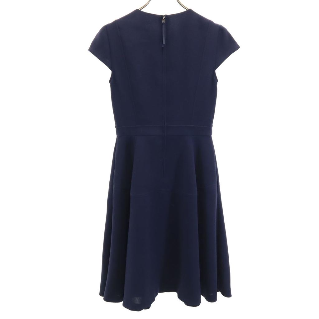 FOXEY NEW YORK Made In Japan Short Sleeve French Sleeve One Piece 40 Navy Women Used