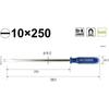 VESSEL (VESSEL) Crystaline Normal Screwdriver -10 x 250 6300