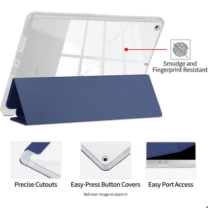 Coque pour iPad 10,2" - Protection Antichoc - Silicone - Bleu Marine - Compatible 7/8/9ème Génération