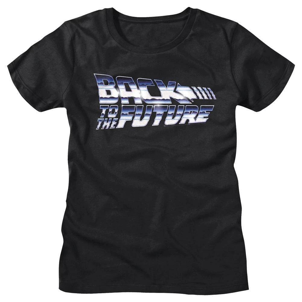 Back to The Future Chrome Logo Women s T Shirt S