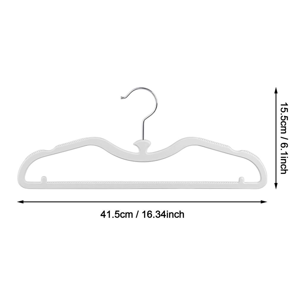 Space Saving Short Neck Hanger with Silicone Coating Anti Slip Rubber Paint Clothes Hanger for Small Wardrobes
