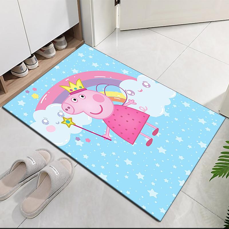 Peppa Pig Printed Carpet, for Office Chair Living Room Bedroom Kitchen Room Decor Gifts.