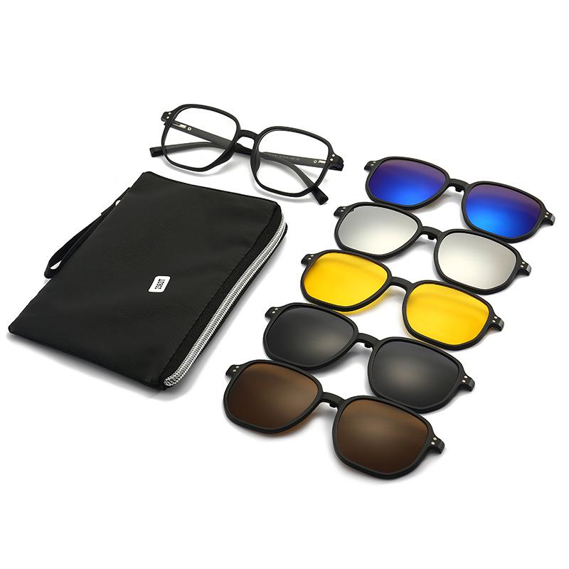 

Поляризационные солнцезащитные очки-клипсы для вождения для мужчин и женщин со сменными магнитными линзами PC Frame