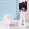 1PC Mini Swing Stand Stapler with Removable Note Clip Portable Desktop Stress Relief Stapling Machine for Office Binding
