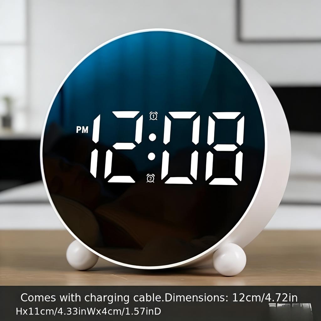 LED Large Digital Intelligent Alarm Clock Rechargeable, Silent and Timed, Children's Learning Clock Gift