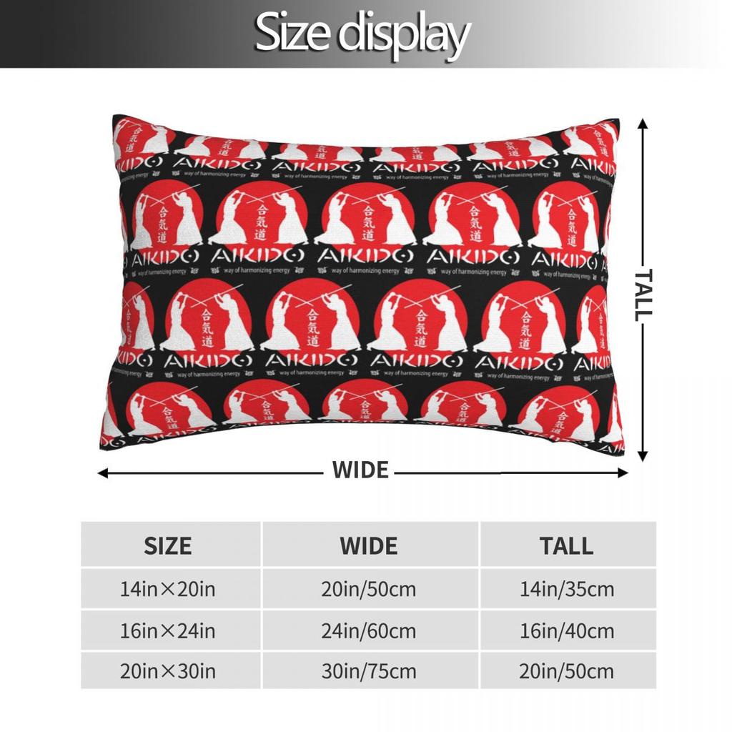 Aikido Rectangle Pillowcase Cushion Cover Decor Bedroom Bed Home Comfort Throw Pillow