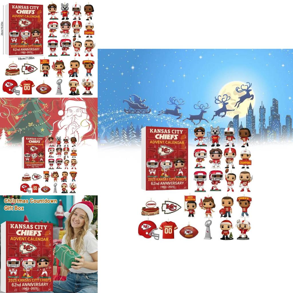 Christmas Blind Box Decor With Travis Kelce Football Theme For Holiday Gifts