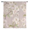 Spring Brown Background Peach Blossom Tulle Curtains For Living Room Home Decor Window Curtain Kitchen Sheer Voile Curtain