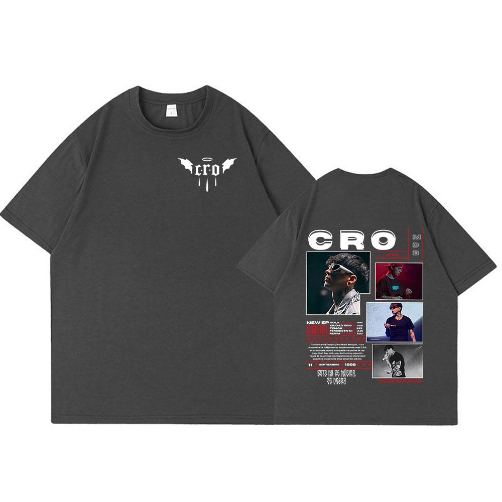 RRapper C.R.O Graphic T Shirts Men Women Clothing Hip Hop Fashion T-shirts Vintage Oversized Cotton Short Sleeve Tees Streetwear