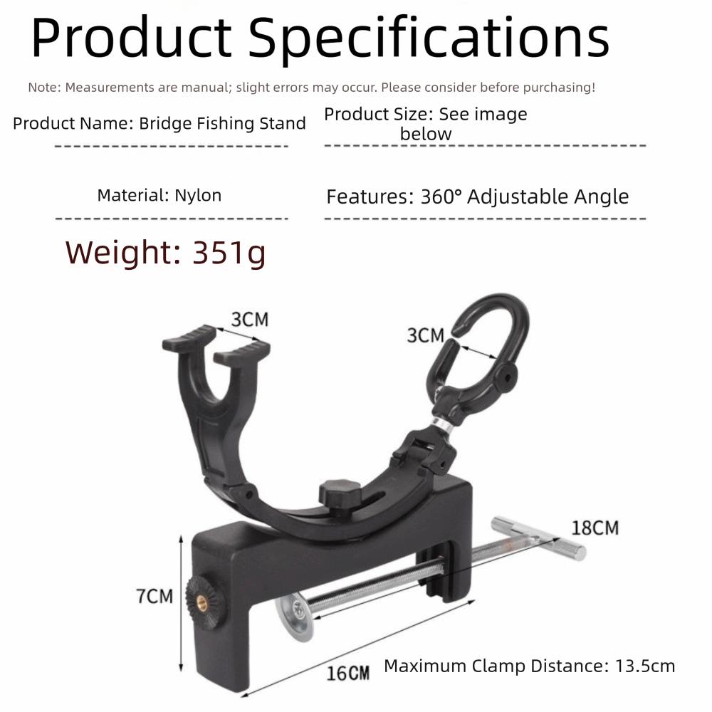 Adjustable Fishing Rod Bracket 360° Rotating Fishing Pole Support Fishing Rod Holder  Kayak Fishing