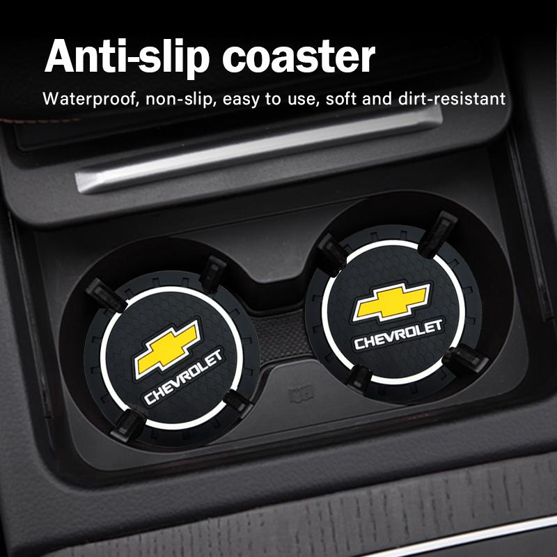Auto Cup Holder Anti Slip Insert Coasters Pads Interior Accessories For Chevrolet Cruze Captiva Malibu Trax Camaro Sonic Tahoe Impala Equinox Suburban