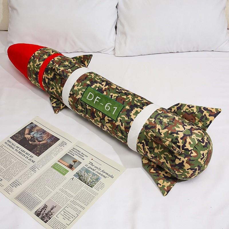 Nuclear Missile Soft Plush Pillow With Leg Support For Office And Lounge Use
