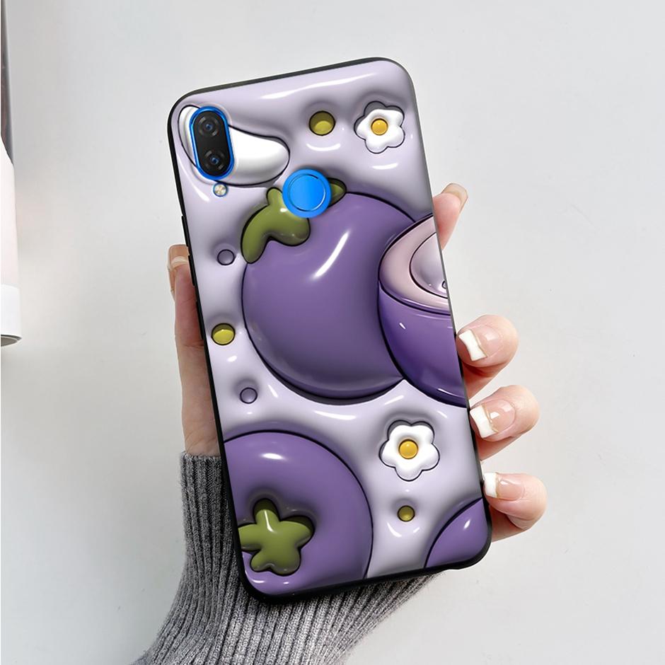 Cute Rabbit Photograph Phone Case For Honor 10 Lite Liquid Silicone Cover Shell For Huawei P smart 2019 Graffiti Bumper
