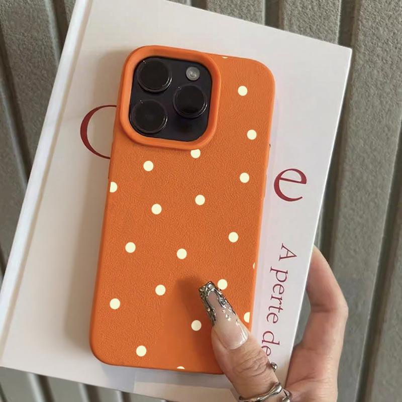 Full Screen White Polka Dots Phone Case for Samsung Galaxy A56 A36 A16 A06 A55 A35 A15 A54 S25 FE S24 S23 S22 Ultra Plus5G Cover