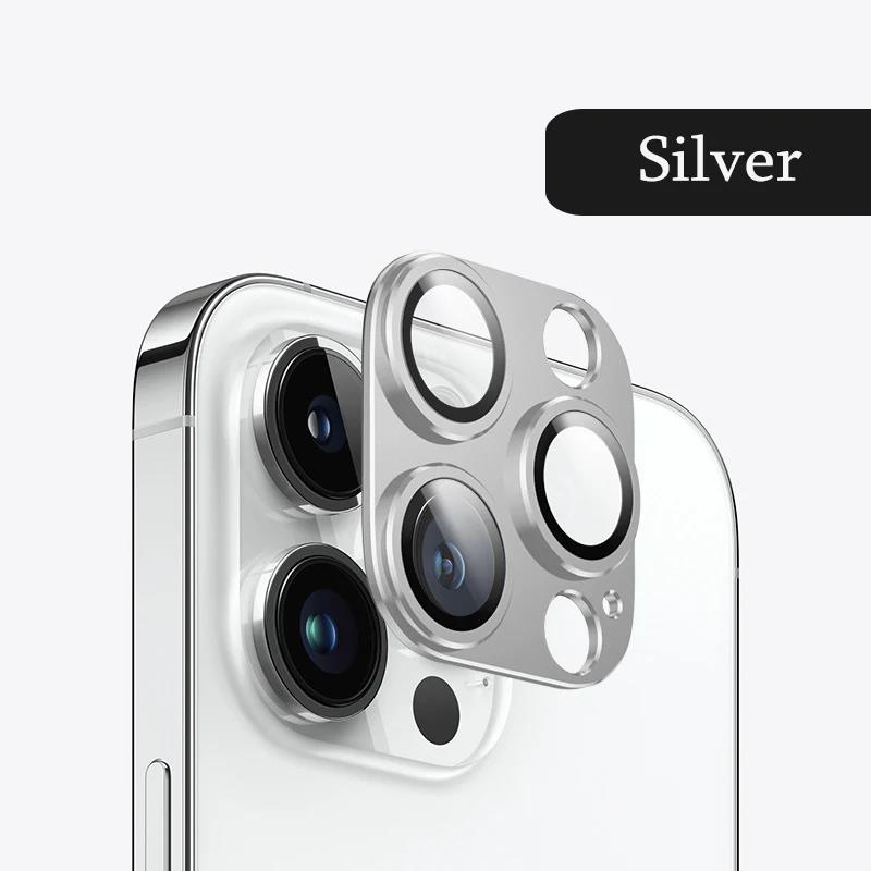 For IPhone 14 15 16Pro Max Metal + Glass Lens Protective Cover For IPhone 14 Plus 12 13 Mini 11 Pro Max Camera Protector Film 4