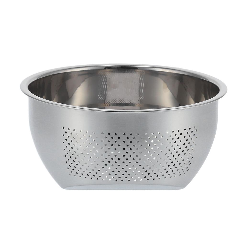 Drain Basket Stainless Steel Rice Sieve Thickened Vegetable Washing Drainer Kitchen Household Rice BasketS‑22.5CM