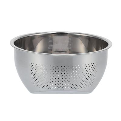 Drain Basket Stainless Steel Rice Sieve Thickened Vegetable Washing Drainer Kitchen Household Rice BasketS‑22.5CM