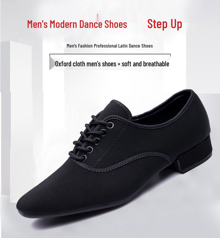 Men's Soft Sole Dance Shoes for Latin, Modern, Square, Ballroom, Waltz, & Quickstep
