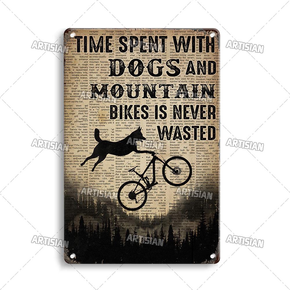 Artisian Cycling Decorative Plaque Bicycle Metal Sign Bike Sport Tin Plate Wall Decor Garage Bar Pub Club Hotel Cafe Kitchen