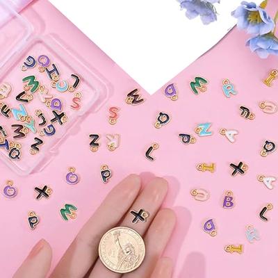 10/30/50 Pieces of Colorful Letter Pendants, Alloy Letter Pendants, Bulk English Capital Letters, Metal Jewelry, DIY Necklaces, Bracelets, Earrings