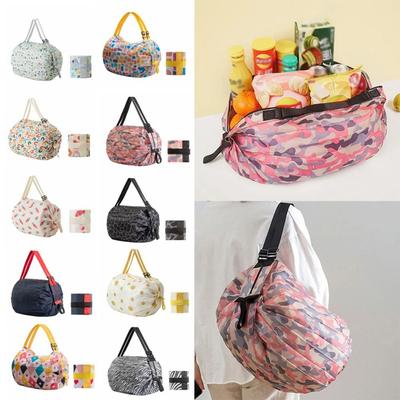 Grocery Bag Creative Folding Shopping Bag Portable Reusable Beach Bag Lightweight Waterproof Travel Shoulder Handbag Yoga