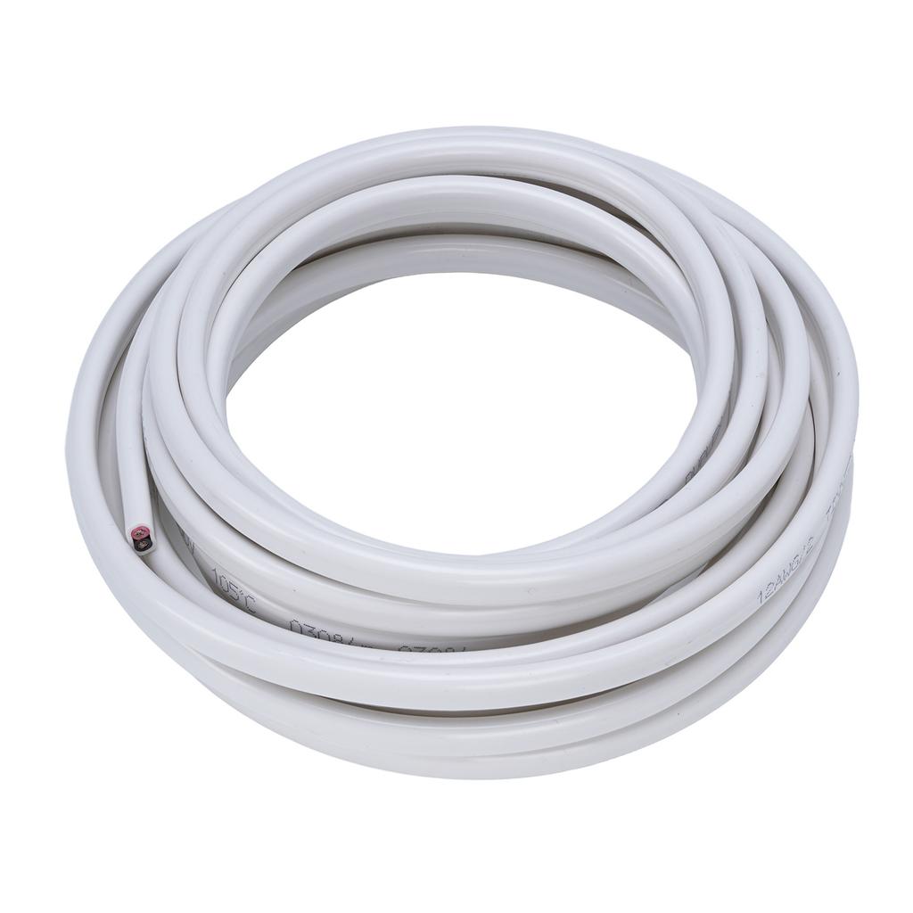 12 Gauge Marine Wire High Purity OFC Copper Wire 20ft 12 AWG 2 Core Insulated Stranded PVC Boat Electrical Wire 600V