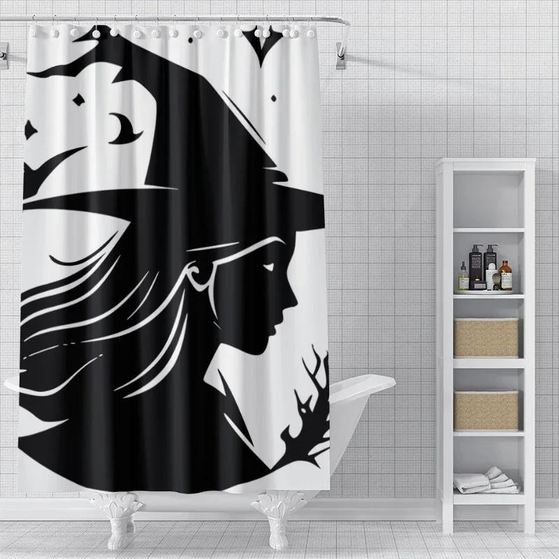 Home Shower Curtains For Bathroom Waterproof Fabric Modern Nordic Style Living Room Curtain Halloween Autumn Pumpkin Decoration