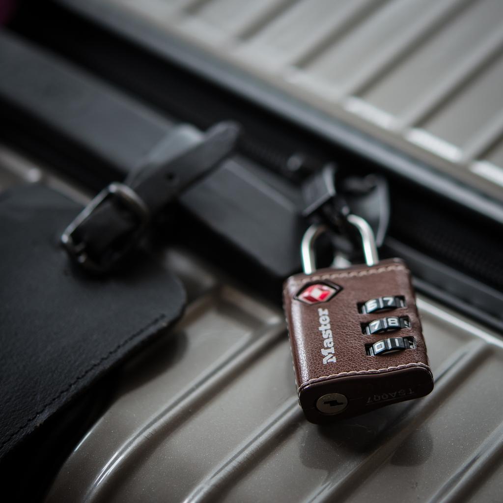 Master Lock Combination Travel Brown Padlock TSA Certified, 30x55x26 mm