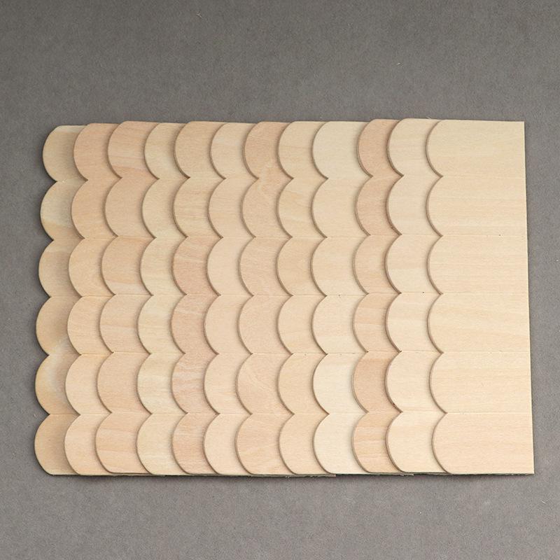 1:12 Dollhouse Roof Accessories: DIY Wooden Tiles (12 Pieces)