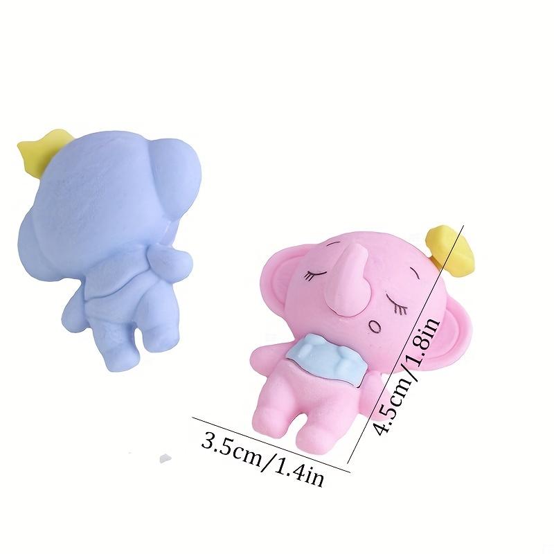 Set da 6 Gomme da Cancellare a Forma di Elefante Color Caramella Cartone Animato - Adorabile Cancelleria per Studenti e Scuola per Bambini