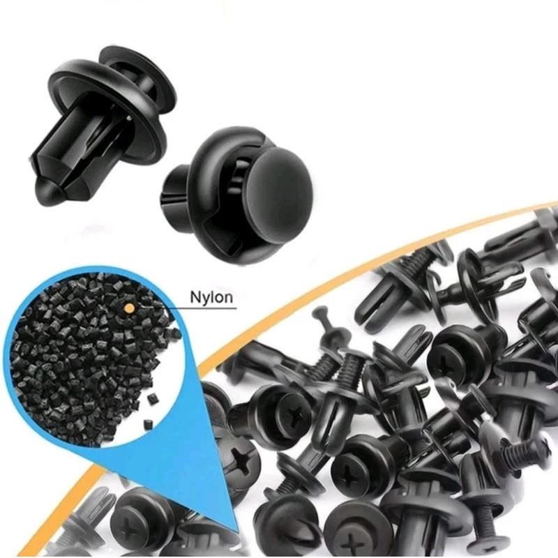 100Pcs Car Bumper Retainer Clips Automotive Body Trim Fixed Clip Auto Door Panel Push Pin Universal Vehicle Plastic Rivets Kit