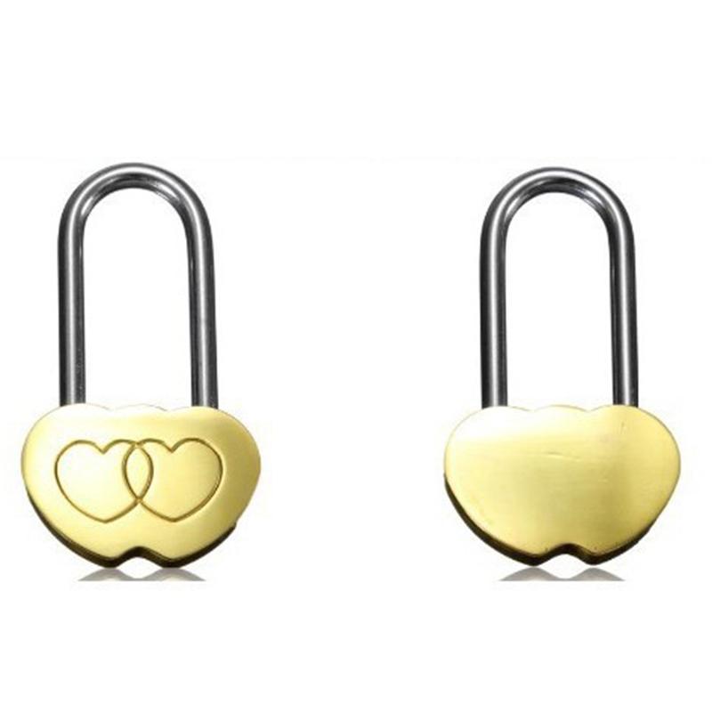 Hot Sale Padlock Love Lock Wishing Lock Engraved Double Heart Valentines Anniversary Day Gifts