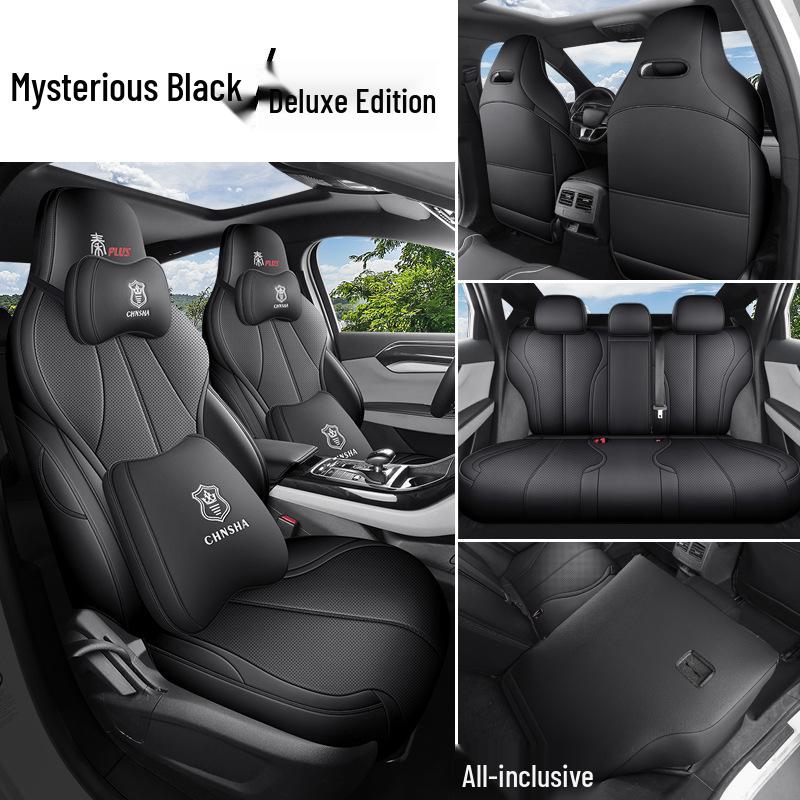 Qin PLUS Full Leather Car Seat Cushion - Universal Fit, Four Seasons, New Model