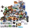 Minecraft Cave Slide Building Blocks Set, Mine Mountain Track Puzzle Toy for Boys, Educational DIY Brick Kit