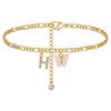 Stainless Steel Initial A-Z Letter Anklets For Women Girl Butterfly Trend Leg Chain Waterproof Jewelry Gift Party